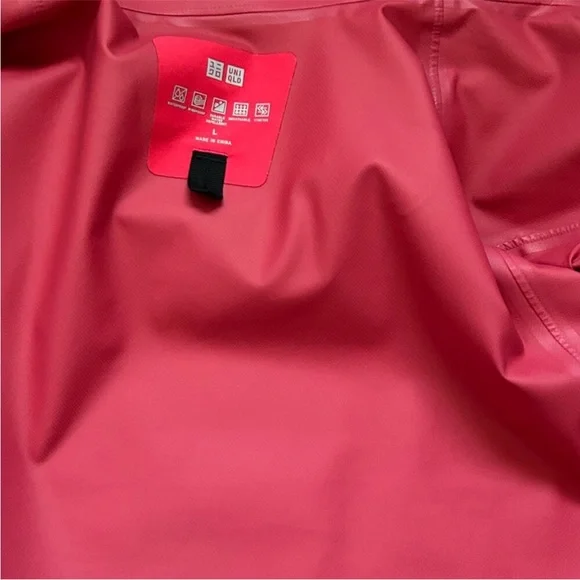 Uniqlo Hooded Rain Jacket Zip Front, Women's Size Large - Picture 6 of 10